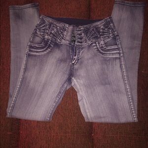 Purple Push Tush Skinny Jeans